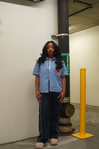 “Keep It Alive” Boxy Oversized Polo — Harbor Stripe