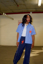 “Keep It Alive” Boxy Oversized Polo — Harbor Stripe